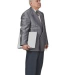 Granddad with laptop